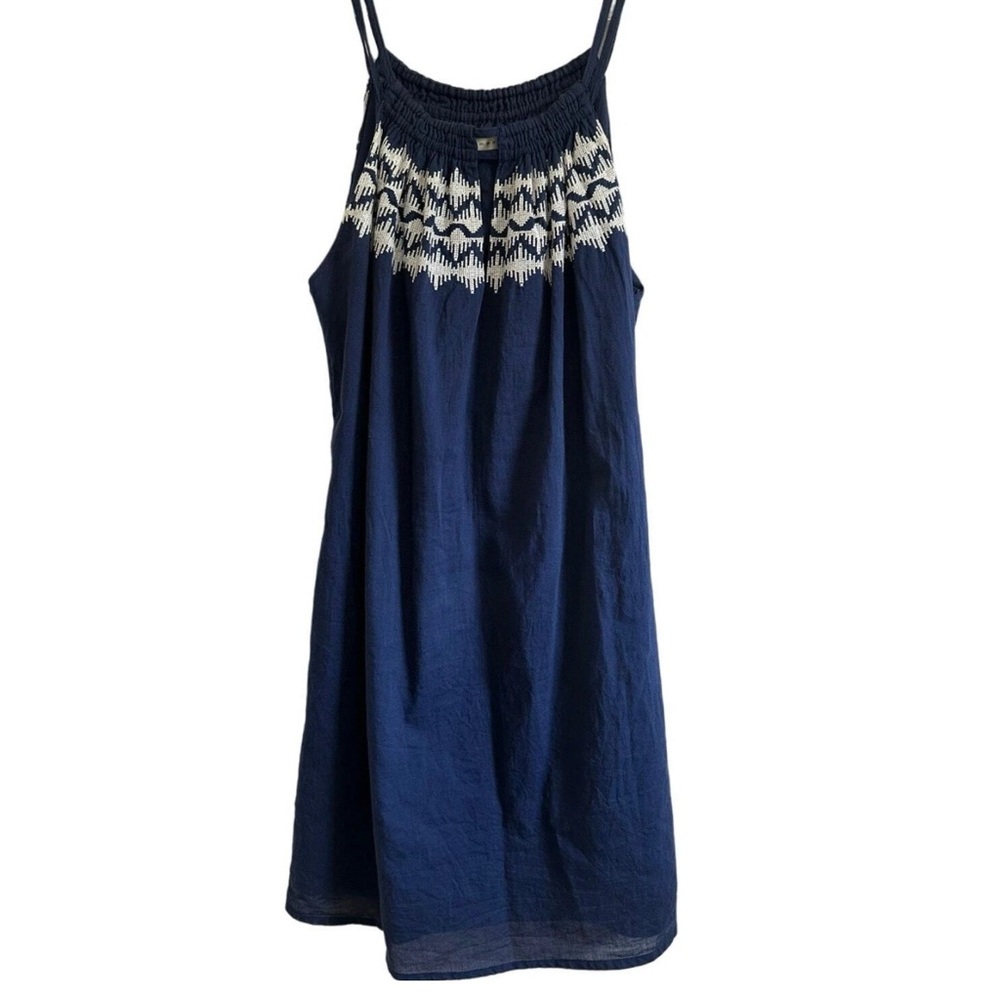 Susana Monaco Sleeveless Cotton Dress Fully Lined Navy Size 2 - Picture 3 of 5